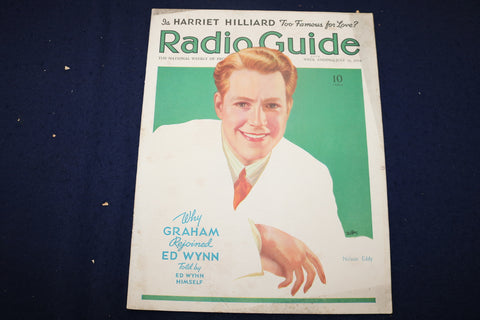 1936 JULY 11 RADIO GUIDE MAGAZINE - NELSON EDDY COVER - E 9194
