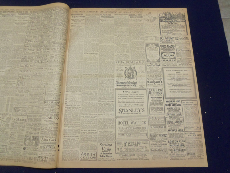 1918 FEBRUARY 8 NEW YORK TIMES - 101 LOST ON TUSCANIA, 73 AMERICANS - NT 8234