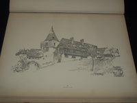 1892 ARCHITECTURAL COMPOSITIONS VOLUME BY HENRY P. KIRBY - 50 PLATES - Z 281