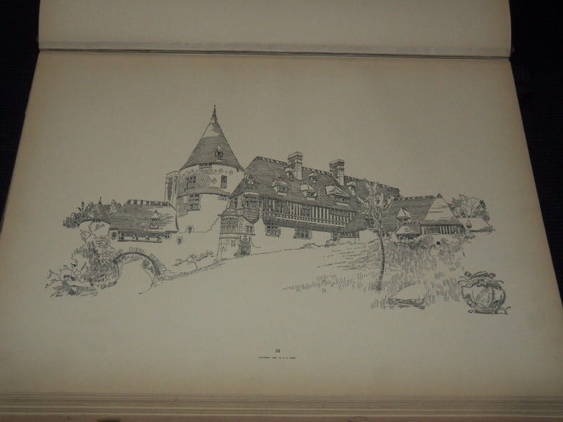 1892 ARCHITECTURAL COMPOSITIONS VOLUME BY HENRY P. KIRBY - 50 PLATES - Z 281