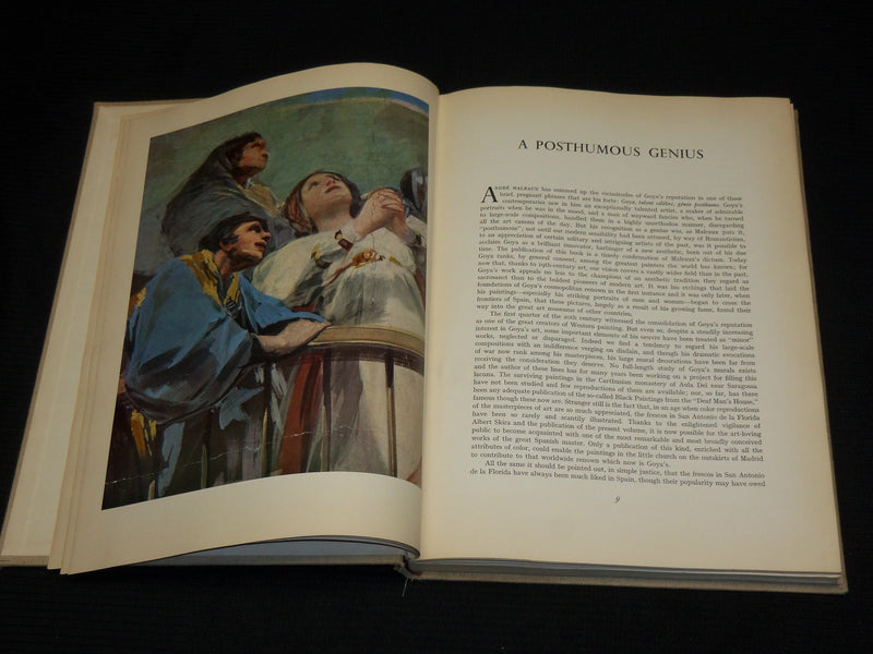 1955 GOYA - FRESCOS IN SAN ANTONIO DE LA FLORIDA HARDCOVER BOOK - R 717S