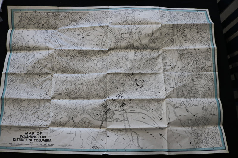 1942 WASHINGTON DISTRICT OF COLUMBIA CITY MAP - FOLD-OUT - K 2216