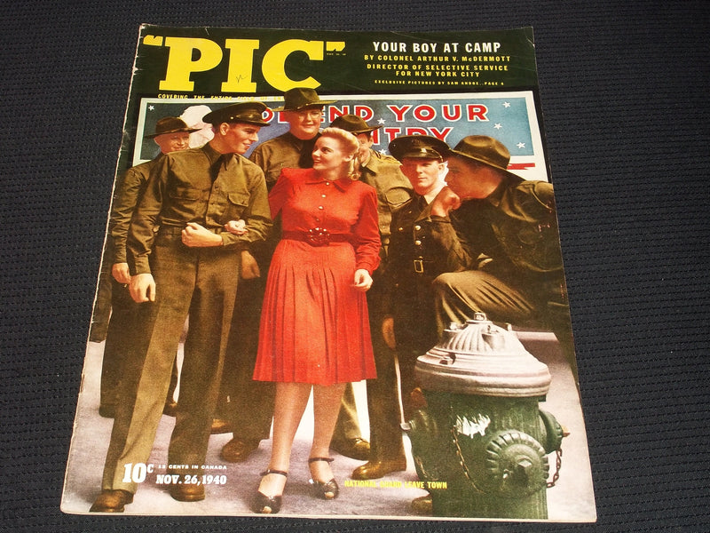 1940 NOVEMBER 26 PIC MAGAZINE - NATIONAL GUARD NICE FRONT COVER - E 2569