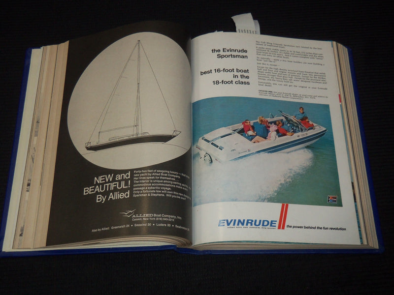 1968 MAY-AUGUST YACHTING MAGAZINE BOUND VOLUME - GREAT COVERS - ADS - KD 944L