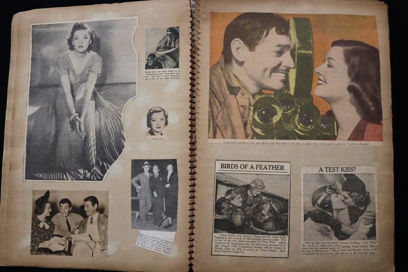 1930'S MOVIE STARS SCRAPBOOK - GINGER ROGERS - MYRNA LOY-DEANNA DURBIN - E 24887
