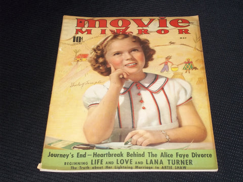 1940 MAY MOVIE MIRROR MAGAZINE - SHIRLEY TEMPLE FRONT COVER - E 15350