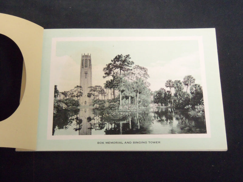 1930 THE MOUNTAIN LAKE SANCTUARY AND SINGING TOWER VIEW BOOK - J 8646