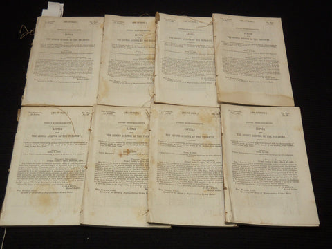 1850 APRIL 9 INDIAN DISBURSEMENTS BULLETINS - TREASURY AUDITOR LOT OF 8 - K 2030