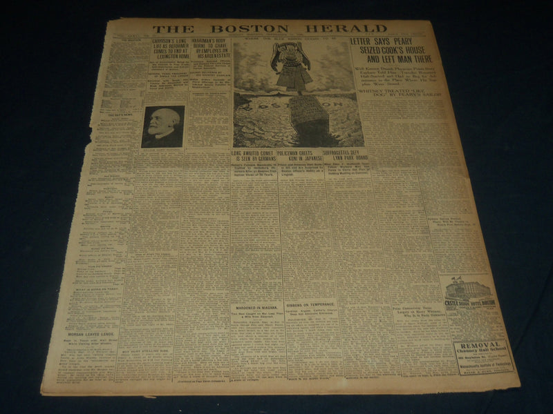 1909 SEPT 13 THE BOSTON HERALD - GARRISON LIFE AS REFORMER COMES TO END - BH 199
