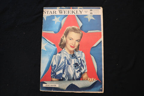 1951 JUNE 2 STAR WEEKLY MAGAZINE - JUNE HAVER COVER - E 26123