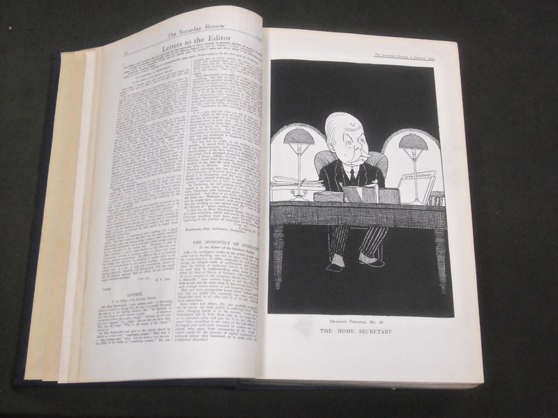 1923 SATURDAY REVIEW 2 BOUND VOLUMES - COMPLETE YR- PUBLISHED IN LONDON - R 1127