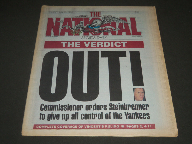 1990 JULY 31 THE NATIONAL SPORTS DAILY NEWSPAPER - THE VERDICT OUT - NP 2569