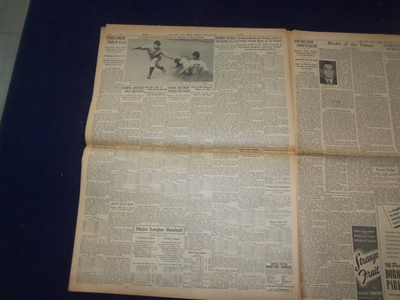 1944 JULY 10 NEW YORK TIMES-BRITISH CAPTURE CAEN, AMERICANS WIN LA HAYE- NP 6588