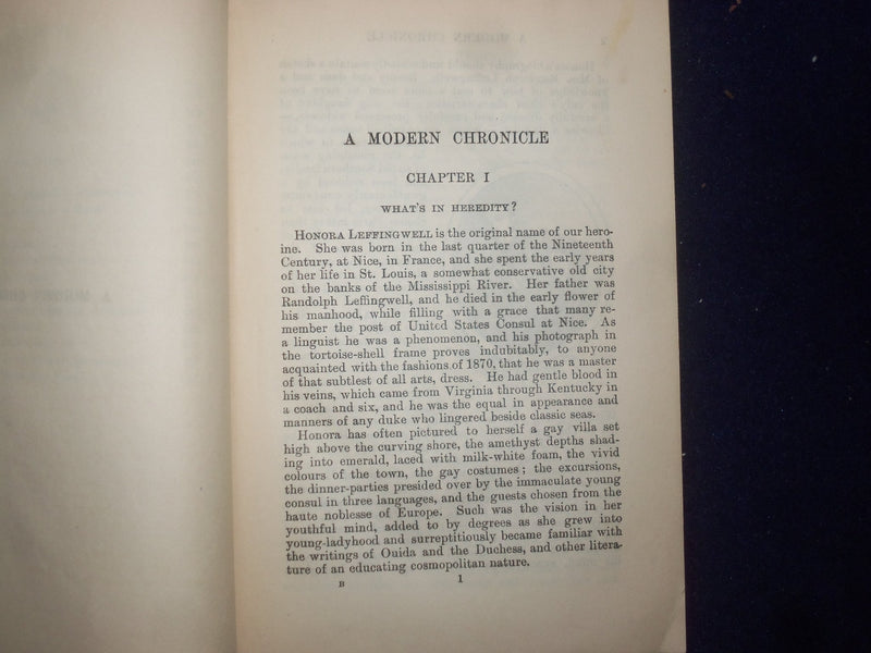 1910 A MODERN CHRONICLE HARDCOVER BOOK BY WINSTON CHURCHILL - KD 9061