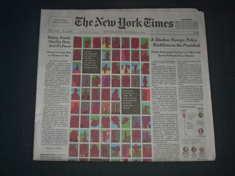 2019 SEPTEMBER 29 NEW YORK TIMES - SHADOW FOREIGN POLICY BACKFIRES ON PRESIDENT