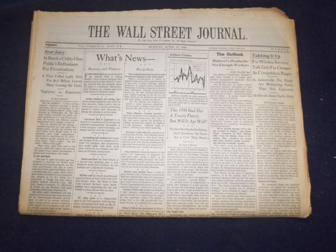 1998 APR 27 THE WALL STREET JOURNAL -WIRELESS SERVICES TALK GETS CHEAPER - WJ 99