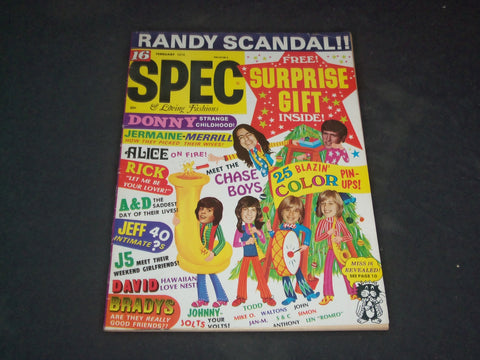 1974 FEBRUARY SPEC MAGAZINE - DONNY OSMOND, DAVID CASSIDY, AND MORE - SP 8644