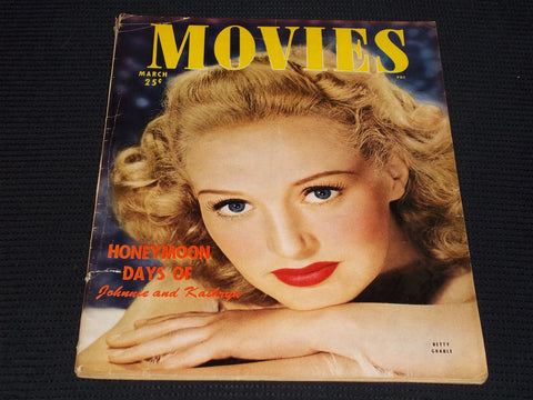1948 MARCH MOVIES MAGAZINE - BETTE DAVIS FRONT COVER - E 16187
