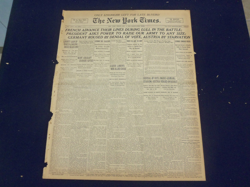 1918 MAY 3 NEW YORK TIMES - FRENCH ADVANCE THEIR LINES - NT 8170