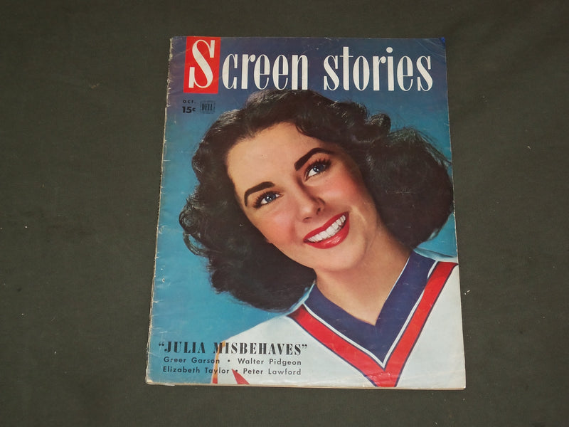 1948 OCTOBER SCREEN STORIES MAGAZINE - ELIZABETH TAYLOR COVER - M 98