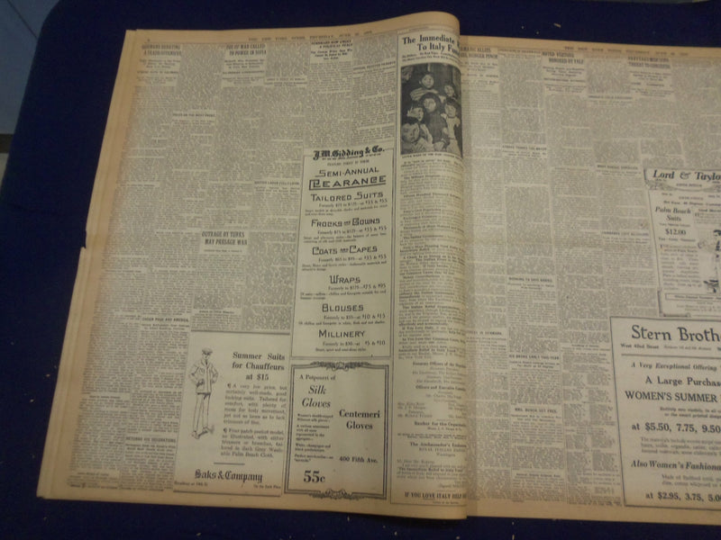 1918 JUNE 20 NEW YORK TIMES - ITALIANS HAVE FOE PENNED ON THE PIAVE - NT 9100