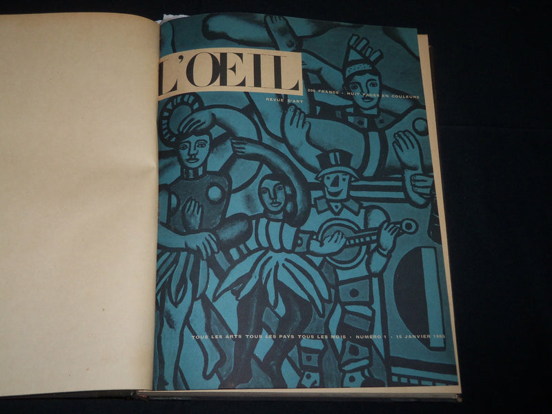1955 JANUARY-JUNE L'OEIL REVUE D'ART MAGAZINE BOUND VOLUME - FRENCH - KD 5408