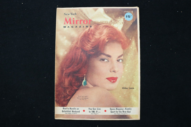 1958 JANUARY 19 NEW YORK MIRROR MAGAZINE - ABBE LANE COVER - E 26268