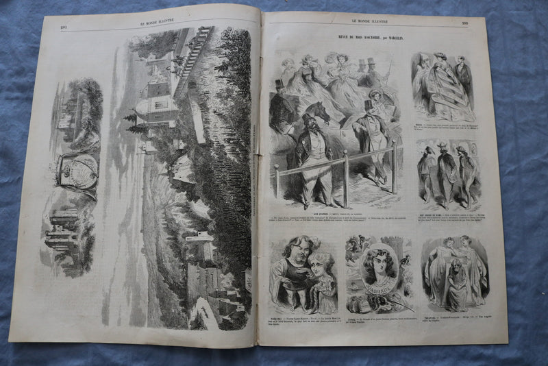 1858 NOV 6 LE MONDE ILLUSTRE MAGAZINE-PUBLICATION DES PROTOCOLES-FRENCH- NP 8442