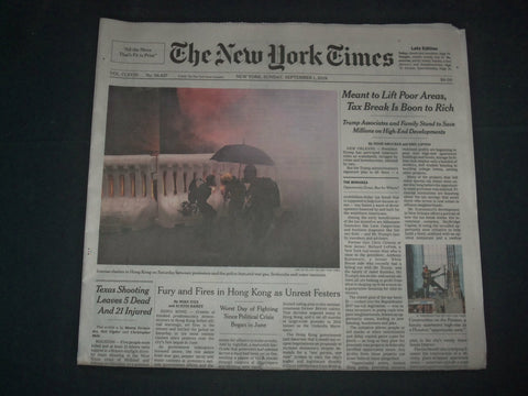 2019 SEPTEMBER 1 NEW YORK TIMES - TEXAS SHOOTING LEAVES 5 DEAD AND 21 INJURED