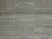 1848 AUGUST 19 MASSACHUSETTS PLOUGHMAN NEWSPAPER - OREGON BILL - NP 5153