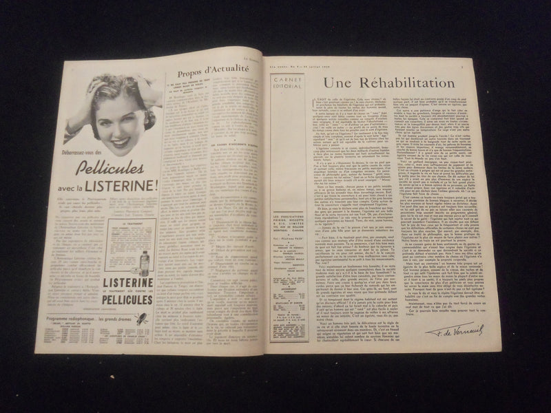 1939 JULY 29 LE SAMEDI MAGAZINE - SHIRELY TEMPLE COVER - FRENCH TEXT - B 439X