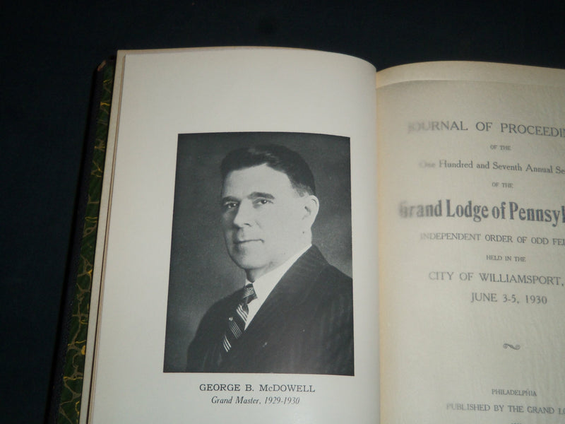 1929-1933 GRAND LODGE OF PENNSYLVANIA PROCEEDINGS BOUND VOLUME LOT OF 5- KD 1113