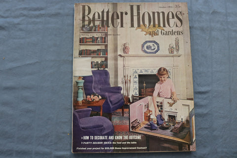 1956 OCTOBER BETTER HOMES AND GARDENS MAGAZINE - HOW TO DECORATE COVER - E 9678