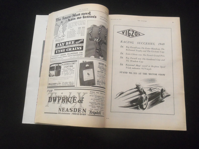 1949 SEPTEMBER 30 THE AUTOCAR MAGAZINE - LONDON SHOW REPORT - BRITISH - J 7834