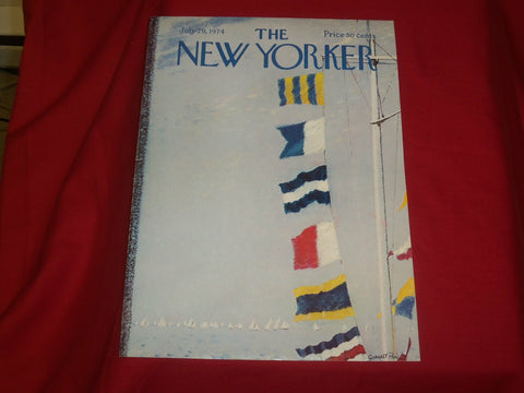 1974 JULY 29 NEW YORKER MAGAZINE FRONT COVER ONLY - GREAT ART FOR FRAMING