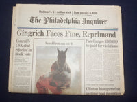 1997 JANUARY 18 PHILADELPHIA INQUIRER - GINGRICH FACES FINE, REPRIMAND - NP 7166