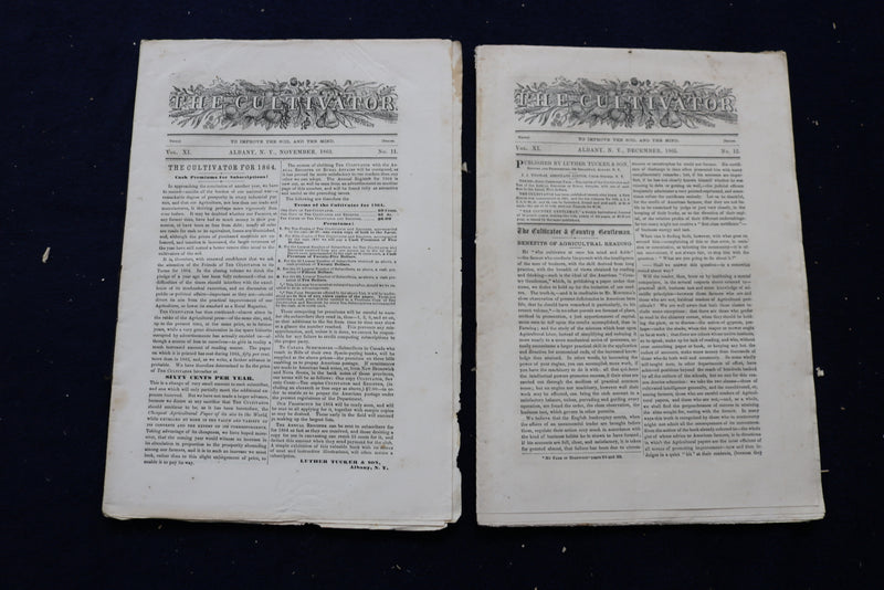 1862-1863 THE CULTIVATOR NEWSPAPER - LOT OF 16 - NP 8865