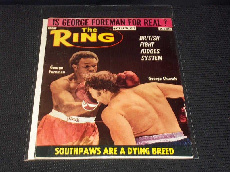 1970 NOVEMBER THE RING MAGAZINE - FORMAN CHUVALO FRONT COVER - E 3957