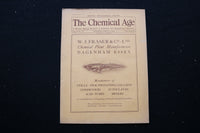 1924 MARCH 1 THE CHEMICAL AGE MAGAZINE - W.J. FRASER & CO. COVER - SP 4190M