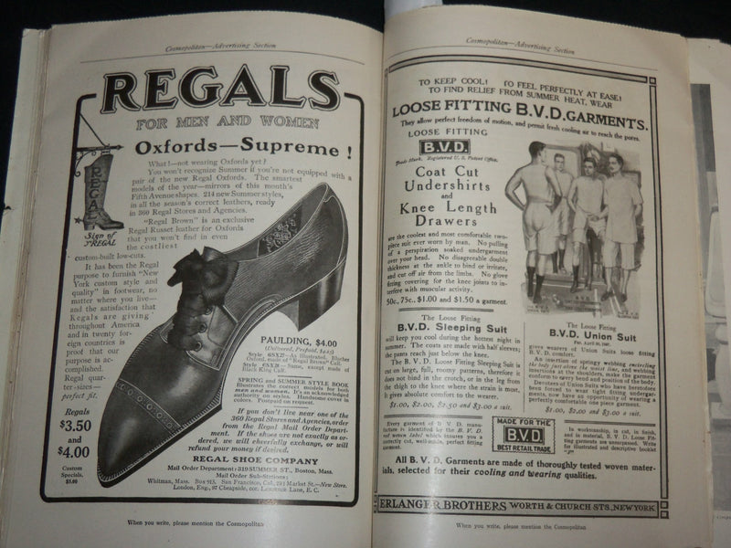 1908 JULY THE COSMOPOLITAN MAGAZINE - SUMMER'S RETURN - NICE ADS - J 6693