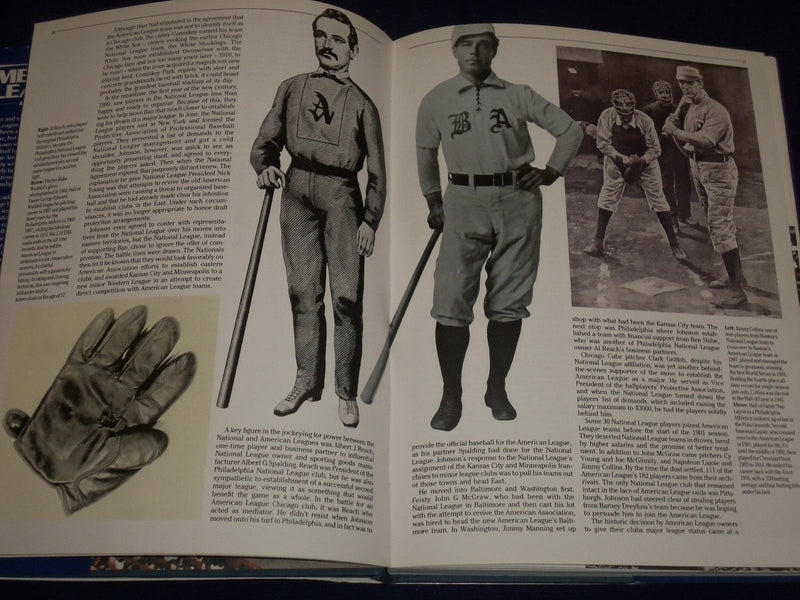 1986 THE AMERICAN & NATIONAL LEAGUES A HISTORY LOT OF 2 VOLUMES - KD 1841