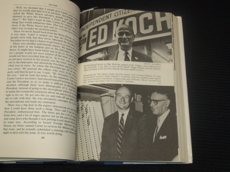 1984 MAYOR AN AUTOBIOGRAPHY BOOK INSCRIBED BY EDWARD I. KOCH - K 2770B