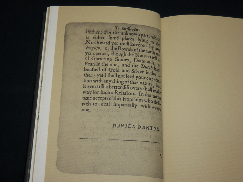 1973 A BRIEF DESCRIPTION OF NEW YORK - 1670 BOOK BY DANIEL DENTON - KD 6522