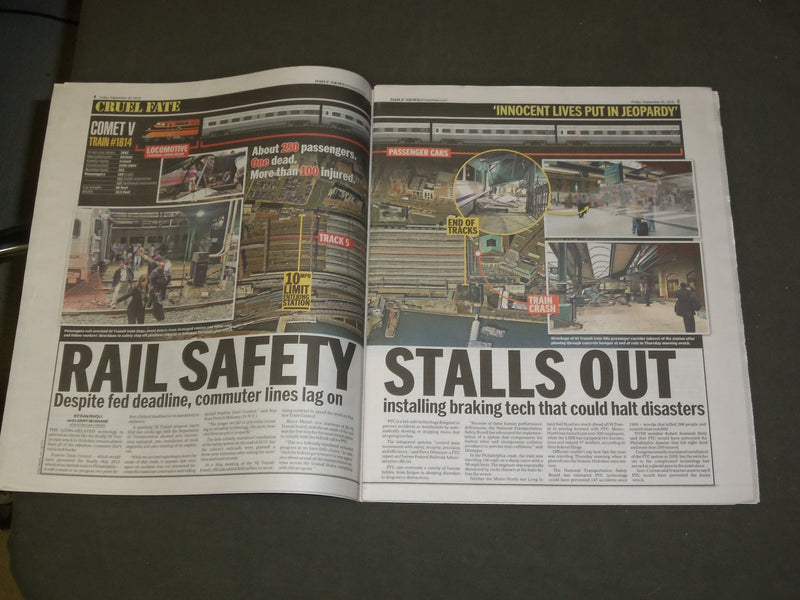 2016 SEPTEMBER 30 NEW YORK DAILY NEWS - NJ TRANSIT HOBOKEN TRAIN STATION CRASH