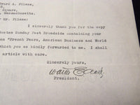 1923 WALTER E. CLARK SIGNED TYPED LETTER TO EDWARD FILENE - J 5371