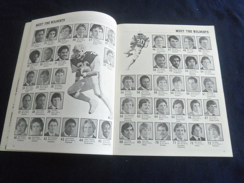 1980 OCTOBER 25 FOOTBALL PROGRAM - NORTHWESTERN UNIV VS INDIANA UNIV - SP 1217V