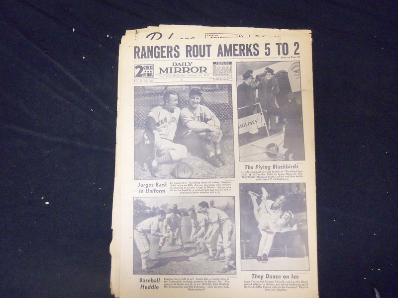 1941 FEBRUARY 19 NEW YORK DAILY MIRROR - JAPS MASS FOR FAR EAST BLOW - NP 2135
