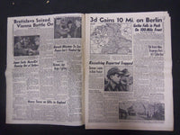 1945 APRIL 5 NEW YORK DAILY MIRROR - GAIN 10 MI. ON BERLIN PLAIN - NP 2235