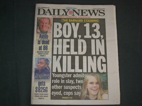 2019 DECEMBER 14 NEW YORK DAILY NEWS NEWSPAPER - TESSA MAJORS KILLER 13-YEAR OLD