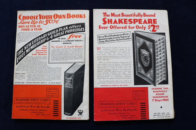 1933 THE GOLDEN BOOK MAGAZINE - LOT OF 8 - O 3457